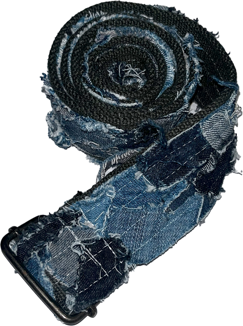 Distressed Denim belts