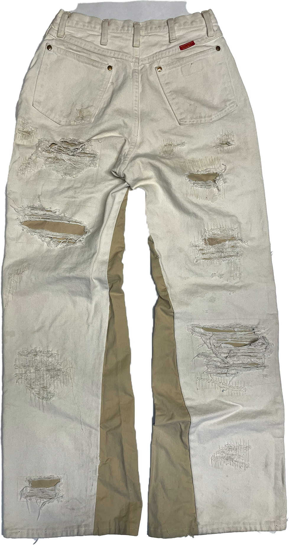 “Yang” distressed denim