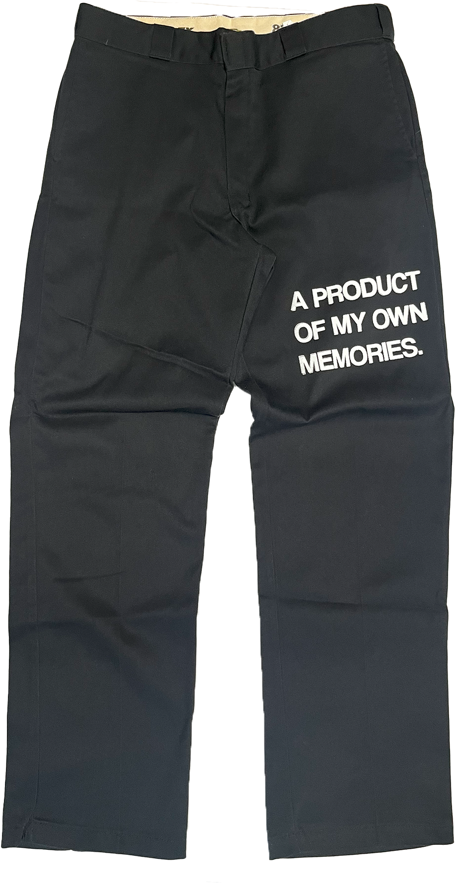 Black printed work pants