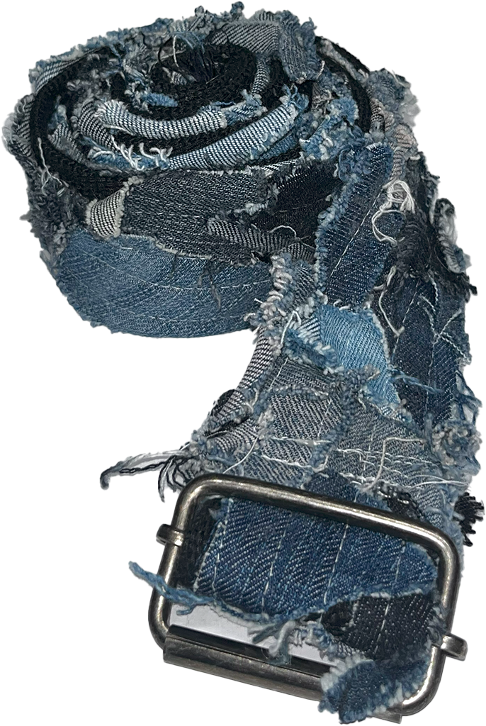 Distressed Denim belts