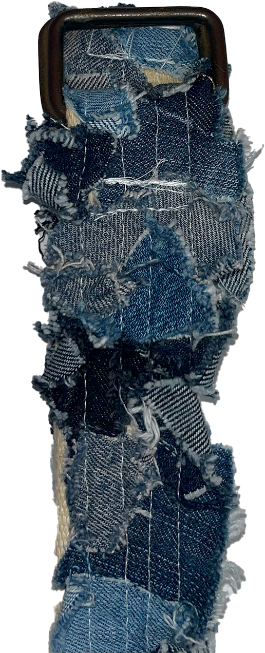 Distressed Denim belts