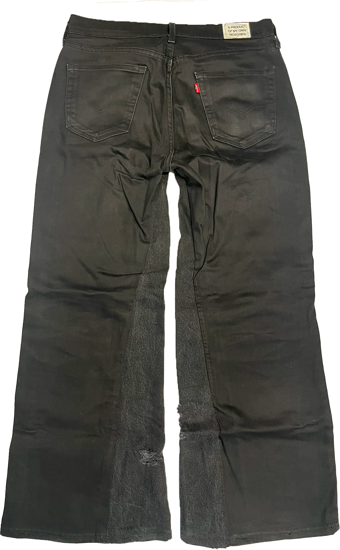 “Yin” distressed custom denim